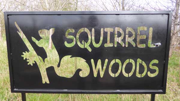 Sqirrel Woods signpost